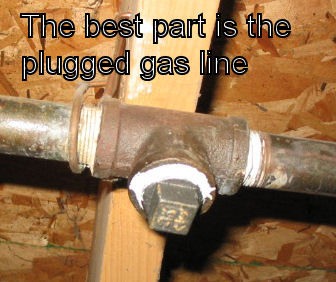 Plugged gas line